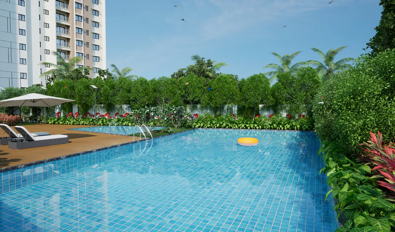 Brigade Nanda Heights pool view