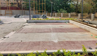 Brigade Nanda Heights : Hardscape works 90% completed. Softscape works 30% completed as on March '25