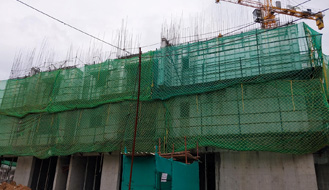 Brigade Nanda Heights Tower A (view from East side) : 2nd floor slab 100% concreting works completed & 3rd floor works are in progress as on April '23