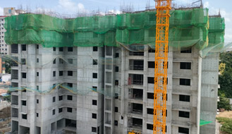 Brigade Nanda Heights Tower A : View From North Side (8th Floor 100% Completed 9th Floor work in progress) as on July '23