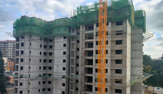 Brigade Nanda Heights Tower A : View From North Side (11th floor 100% completed 12th floor work in progress) as on August '23