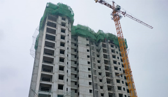 Brigade Nanda Heights : Structure 16th floor completed 17th floor work in progress as on October '23